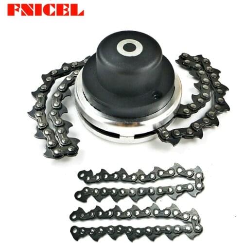 Upgraded M10 Trimmer Head Coil Chain Brush Cutter Garden Grass Trimmer Head with Thickening Chain for Lawn Mower