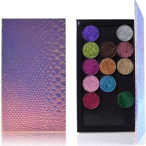 Fashion Fish-scale Patterns Empty Magnetic Eyeshadow Palette Mermaid Makeup Foundation Powder Blusher DIY Refill Palette Tray