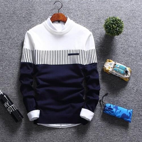 Sweater Mens Winter Pullover Men 2020 Autumn Slim Fit Striped Knitted Sweaters Mens Brand Clothing Casual pull homme hombre