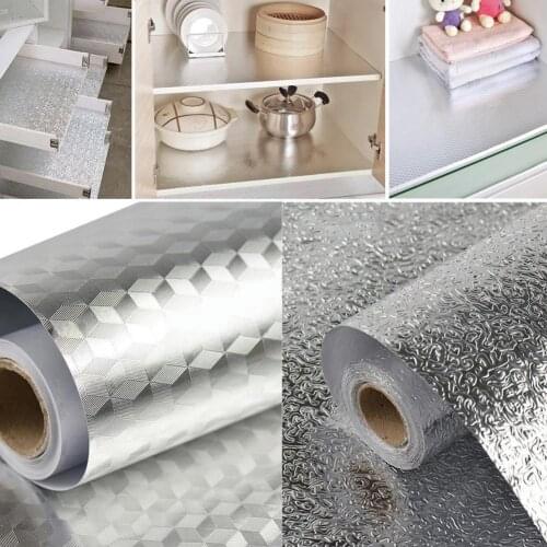 Kitchen Oil Stickers Thickened Waterproof Self-adhesive Kitchen Decor Paper Temperature Cabinet Stick High I9P3