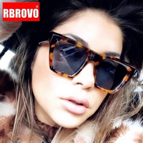 RBROVO 2021 Oversized Cateye Sunglasses Women Luxury Brand Eyewear for Women/Men High Quality Glasses Women Gafas De Sol Mujer