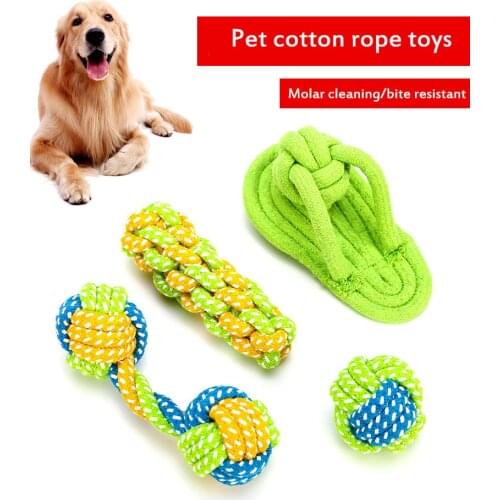 Durable Interactive Toy Dog Green Durable Rope Ball Knot Pet Supplies Chew Dog Ball Molar Safety Weaven Animal Playing Pet Goods