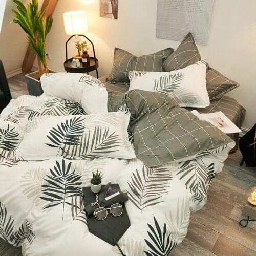 Simple Bedding Set With Pillowcase Duvet Cover Sets Bed Linen Sheet Single Double Queen King Size Quilt Covers Bedclothes