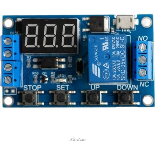 6-30V Relay Module Switch Trigger Time Delay Circuit Timer Cycle Adjustable