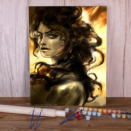 Doodles DIY Paint By Numbers Set Acrylic Paints 40*50 Canvas Painting Home Decoration Crafts For Handiwork