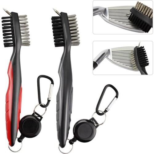 Golf Club Brush Golf Club Head Cleaner Brush 2 Sided Golf Putter Wedge Ball Groove Cleaner Golf Accessories