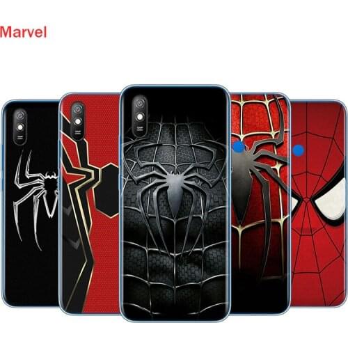Silicone Cover Spider Man Logo For Xiaomi Redmi 9T 9 9C 9A 9AT 9i 8 8A 7 6 Pro 7A 6A 5 5A 4X Plus Phone Case