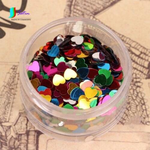 Mixed Color Shining Heart Star Moon Shape PVC Flat Decoration Sequins Embroidery Diy Accessories Handmade Materials S0116N