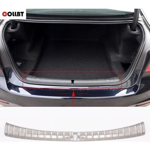 COLLBT Car styling Stainless Steel Rear Interior Bumper Protector Plate For BMW 5 Series G30 2018