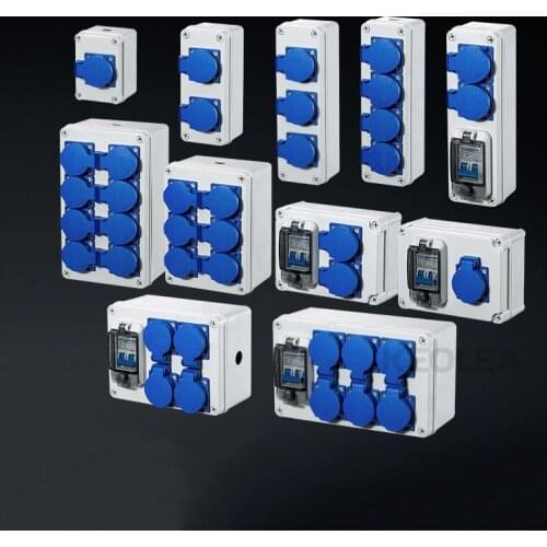 Outdoor rainwater socket Three holes 220V/ 10A home wall mounted multi-function outdoor socket box electric car charging