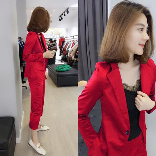 Ladies Suit 2020 New Trendy Professional Temperament Suit Two-piece Fashion Western Suit 2 Piece Set Women