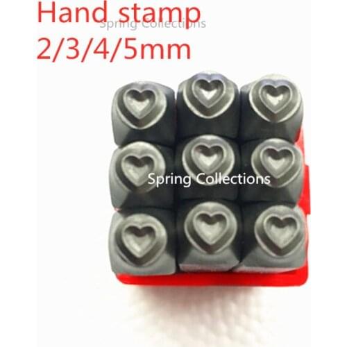 1PCS 2/3/4/5mm Heart-shaped Tool die Punch Hand Stamp Stamping Case Leather Craft High quality