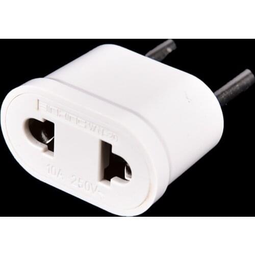 1PCs Charger Converter for USA converter US USA to EU EURO Europe Travel Power Plug Adapter White