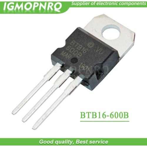 10pcs BTB16-600B BTB16-600 BTB16 Triacs 16 Amp 600 Volt TO-220 new original
