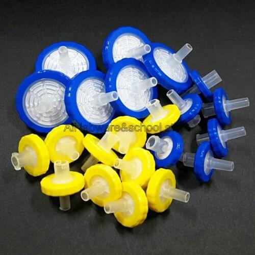 100pcs 200pcs 13/25mm, 0.22/0.45/0.8/3/5um Hydrophilic microporous filter, CA-CN Syringe millipore filtration