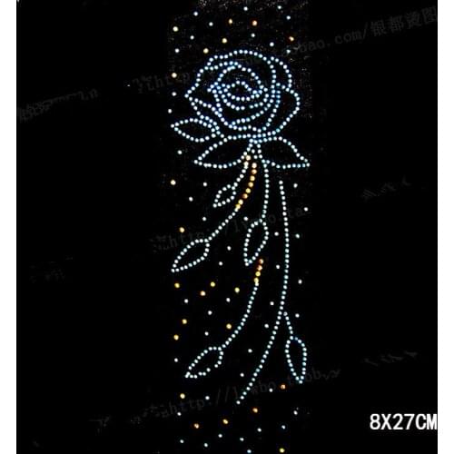 2pc/lot Socks Flower pattern iron rhinestone transfer designs design stone hot fix rhinestone transfers strass iron on patches