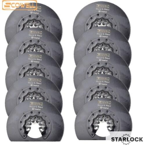 30% Off 10pack 80mm Half Circle Starlock Oscillating Multi Tools Saw Blades fit for multi power tool machine saw blades