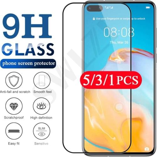 5/3/1Pcs tempered glass for Huawei P40 lite E P30 P20 pro P smart Z S 2021 2020 plus 2019 2018 protective screen protector film