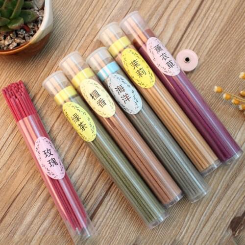 50 Sticks Incense Burner Natural Aroma Purifying Air incense sticks Lavender Rose Freshener Aromatherapy Old /new Packag Random