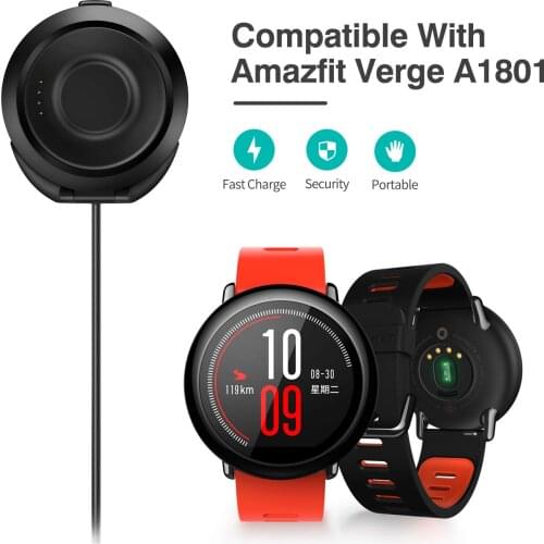 Amazfit Verge A1801 Charger Dock, Portable Fast Charging Replacement Charging Docking Stand Adapter Station Cradle Dock Base