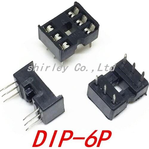 Free shiiping 80pcs IC Seat DIP 6Pin DIP IC Sockets Adaptor Solder Type Socket dip-6p