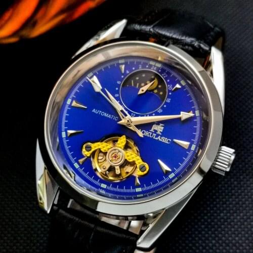 Casual Sport Automatic Watches For Men Top Brand Luxury Leather Wrist Watch Fashion Men Mechanical Wristwatch Relogio Masculino