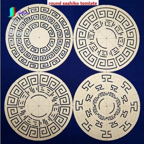 Tea Pad Coaster Placemat Border Edge Embroidery Round Transparent Stripe Lace Sashiko Template