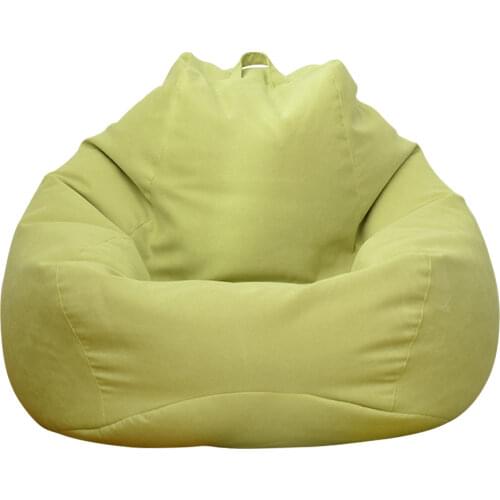 Lazy Sofa Cover Solid Chair Covers Without Filler Linen Cloth Lounger Seat Bean Bag Pouf Puff Couch Tatami Living Room Beanbags