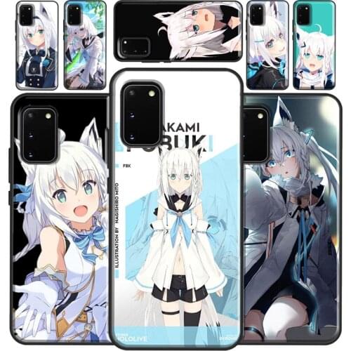 Shirakami Fubuki Hololive Case For Samsung Galaxy S21 Ultra S8 S9 S10 Note 10 Plus Note 20 Ultra S20 FE Cover Shell