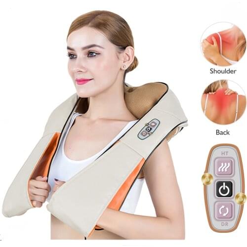 Electrical Neck Massager Body Shoulder Back Massage 4D Kneading Infrared Heating Car Home Best Relaxation Relieve Fatigue