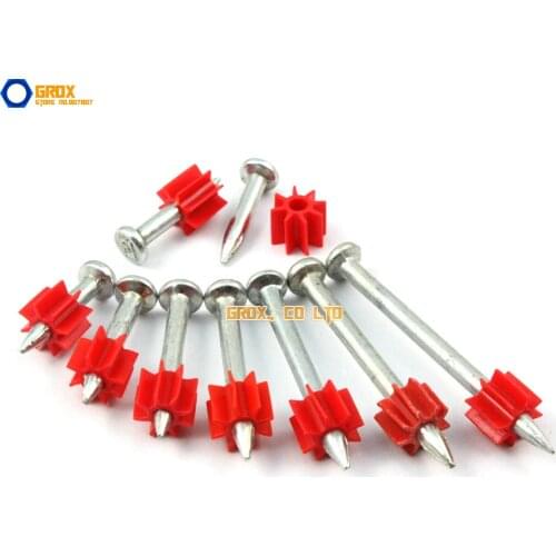 100 Pieces 3.5 x 27mm Steel Concrete Drive Pin Nail