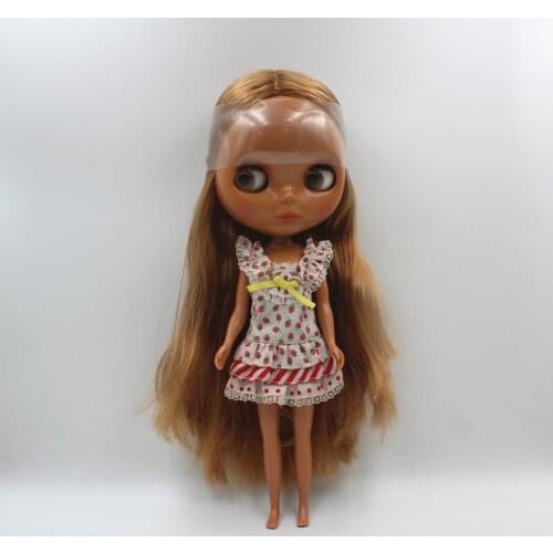 Blygirl Blyth doll Light brown curly-haired common body 7 joint DIY doll nude doll common skin
