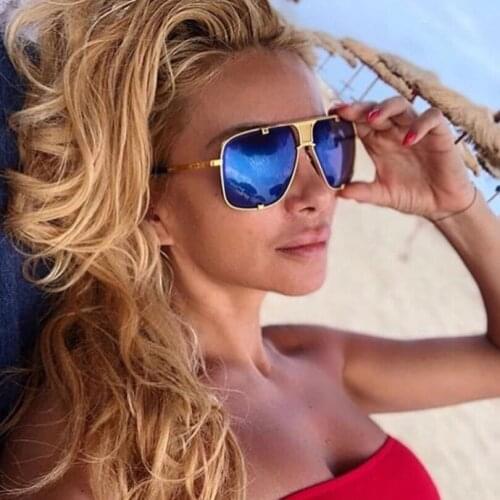 Square metal frame sunglasses for men pilot style sunglasse women with metal net