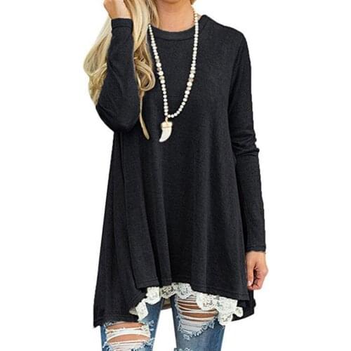 Summer Fashion Casual Dress Lace Irregular Hem Women Long Sleeve O Neck Skirt for Date Cover-Ups Swimwears Clothing 2021