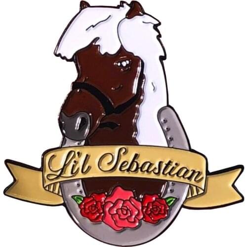 Cute Pony Hard Enamel Pins Collect Funny Animal Metal Cartoon Brooch Backpack Collar Lapel Badges Fashion Jewelry Gifts