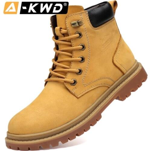 Fashion Black Golden Men Snow Boots Genuine Leather Snow Boots Men Winter Sneakers for Men High-Tops Tooling Shoes Simple 37-45