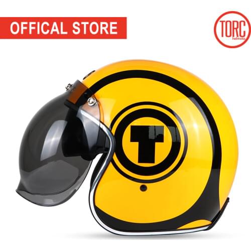 TORC brand Motocyle Classic Open face helmet Vintage jets helmet Retro Motorcycle helmet capacete bubble visor motoqueiro T57