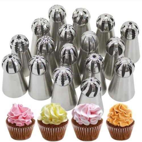 1PC Russian Spherical Ball Stainless Steel Icing Piping Nozzle Pastry Tips Fondant Cupcake Baking Tip Tool Sphere Shape Cream