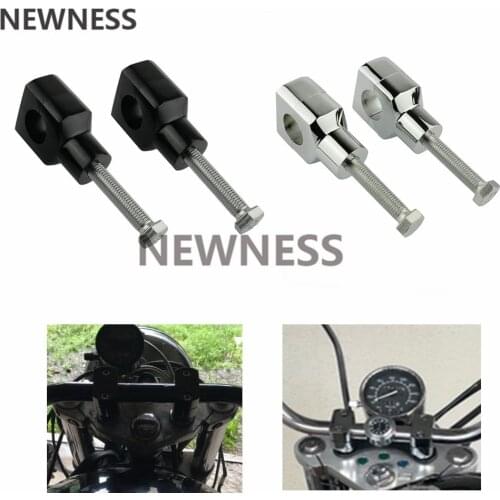 Chrome & Black 1" Handlebar Riser 25mm for Motorcycle Harley Honda Shadow VLX 600 VTX1800 ACE 750 Billet Handlebar Bar Risers
