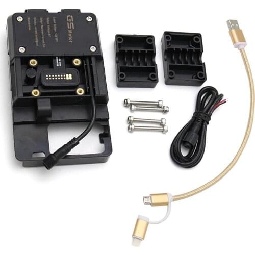 Mobile Phone Holder Stand USB Navigation Bracket Motorcycle USB Charging Mount For BMW R1200GS LC&Adventure S1000XR R1200RS