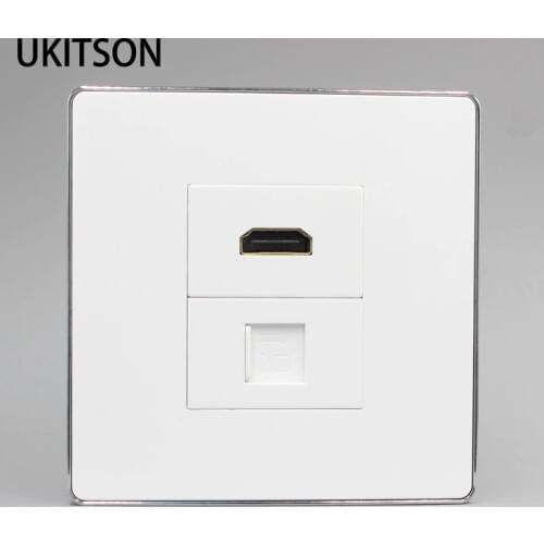 Modern HDMI2.0 RJ45 Extender HDMI Wall Outlet Panel Female To Female Plug