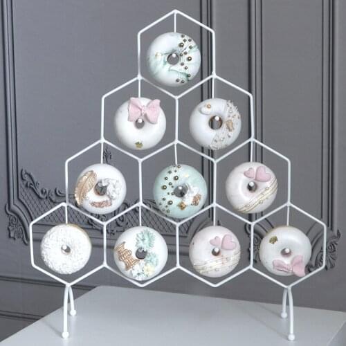 S M Doughnuts Sweet Donuts Display Holders for Wedding Baking Coffee Shop Cakes Window Cakes Stands Party Decoration