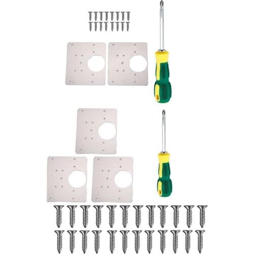 Hinge Repair Plate Furniture Drawer Repair Tool Woodworking Kit for Cabinet Cupboard Drawer Window Stainless Steel Plate Repair