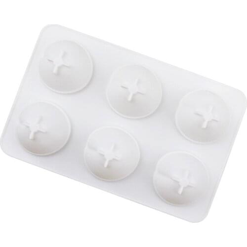 Silicone Cake Mold 6 cavity peach fondant chocolate mould Three-dimensional handmade soap mold