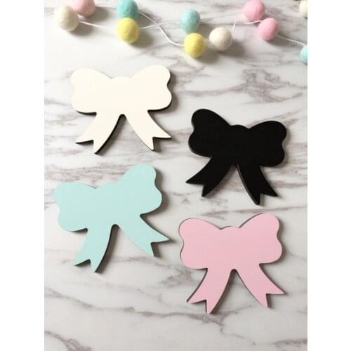 Nordic Solid Wood Candy Colors Wall Decoration Child Room Wall Hook Decoration Clothing Store Butterfly Knot Photography Props