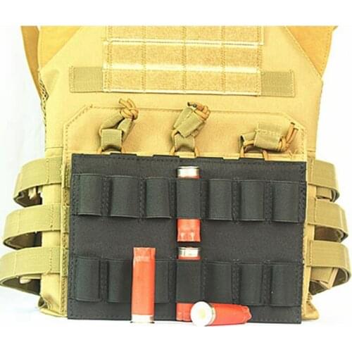 12 Gauge Tactical Molle Shell Holder Panel Military Hunting Vest Accessories Cartridges Pouch Airsoft Rifle Shotgun Ammo Carrier