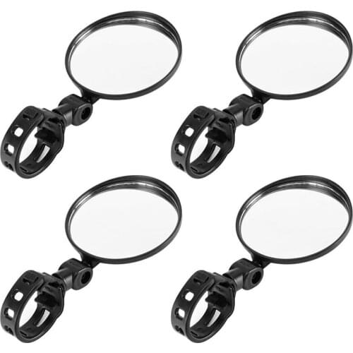 4Pcs Bike Mirrors,Adjustable 360 Rotatable Handlebar Glass Rearview Bicycle Mirrors for Road Mountain Bike