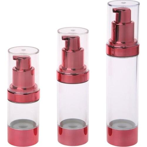 30ML wine red plastic airless pump bottle lotion/emulsion/serum/liquid foundation/whitening essence skin care cosmetic packing
