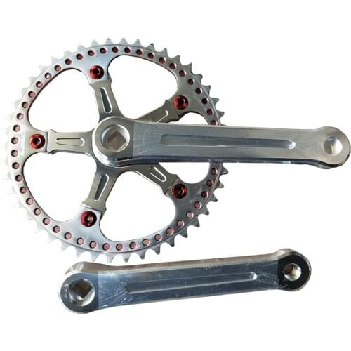 Single speed 46T 170mm aluminum alloy hollow CNC high end bicycle crank chainwheel