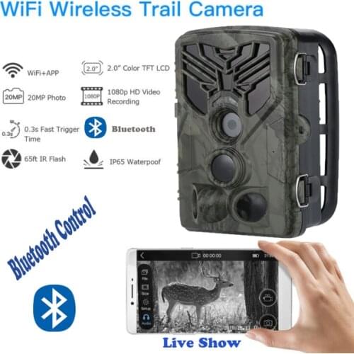 Wifi Trail Camera Bluetooth Control Hunting Cameras Wifi830 20MP 1080P Night Vision Wildlife APP Photo Traps Surveillance